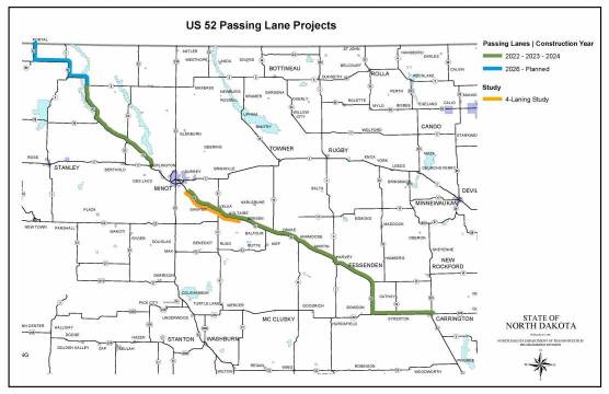 US Highway 52 NDDOT US 52 11 12 24 0 